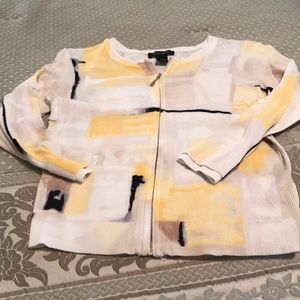 WHBM Zippered lightweight sweater